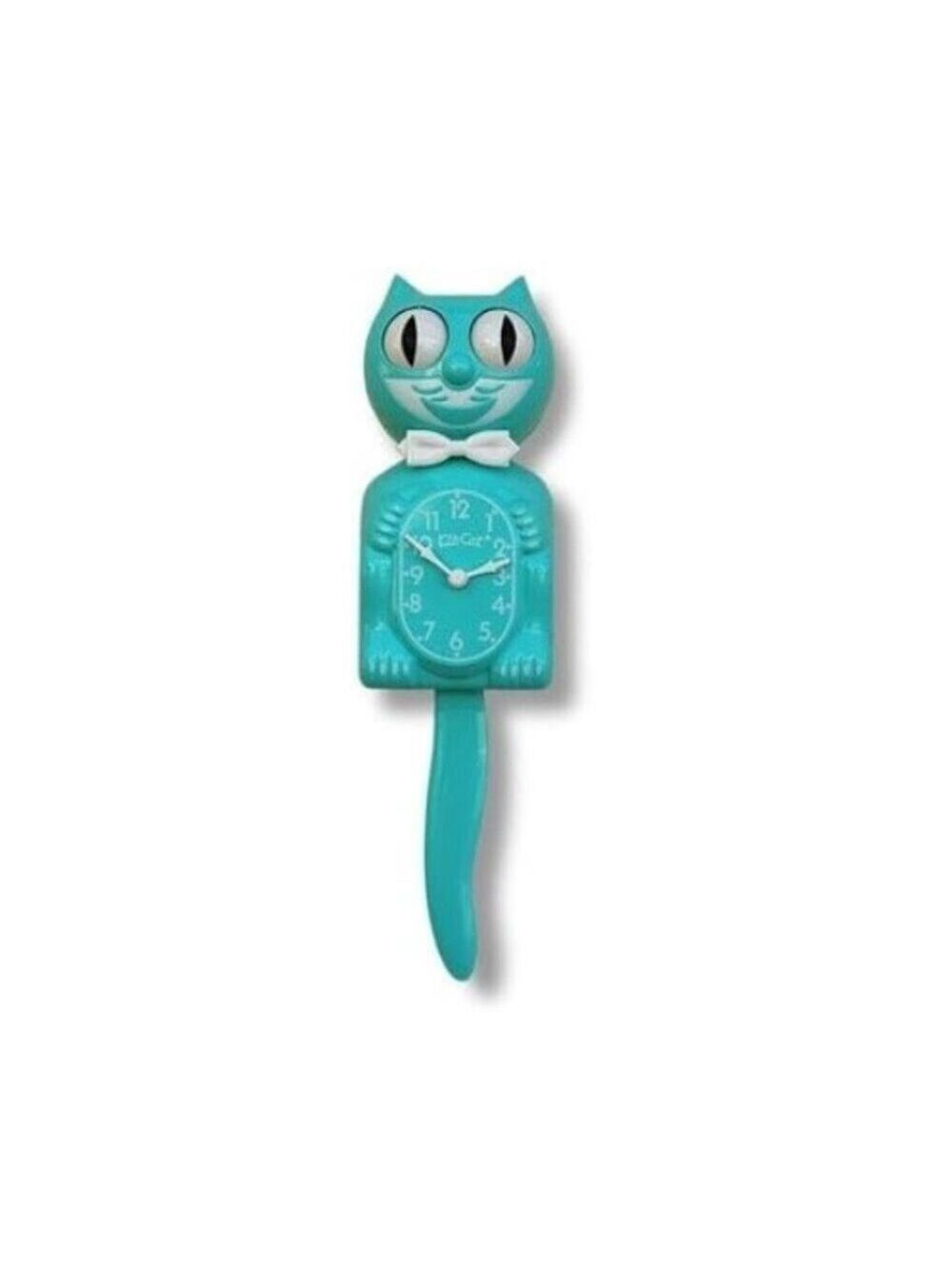 Vintage Retired Turquoise Kit Cat Klock clock